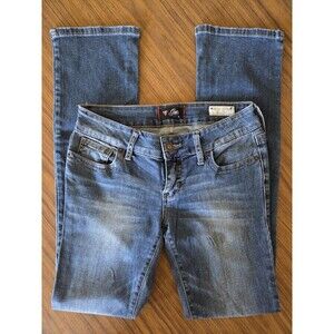 Vintage Guess Low Rise Straight Pismo Fit Cotton Denim Blue Jeans Med Wash 27X32